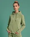 SUDADERA VERDE OLIVO CON MINERAL WASH