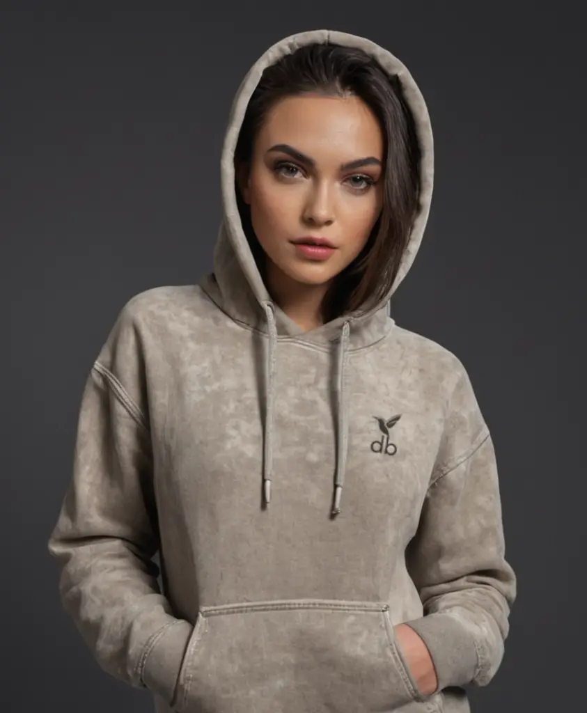 SUDADERA GRIS MINERAL WASH