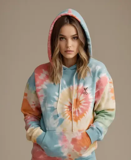 SUDADERA TIE DYE SOL COLORES